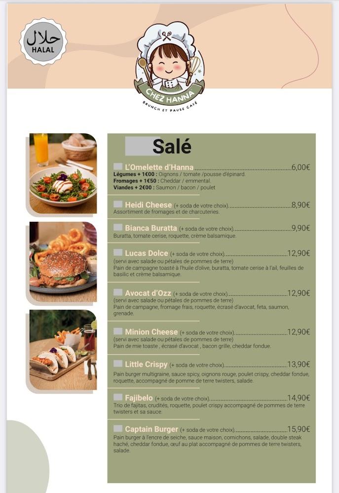 Chez Hanna (Stains) - Restaurant | Brunch & Pause café - Menu Image 3